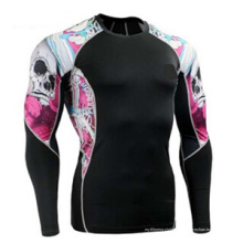 MMA Sublimation Printing Manches Longues Rash Guards / Costume MMA Rash Guhighest Quality Stitching